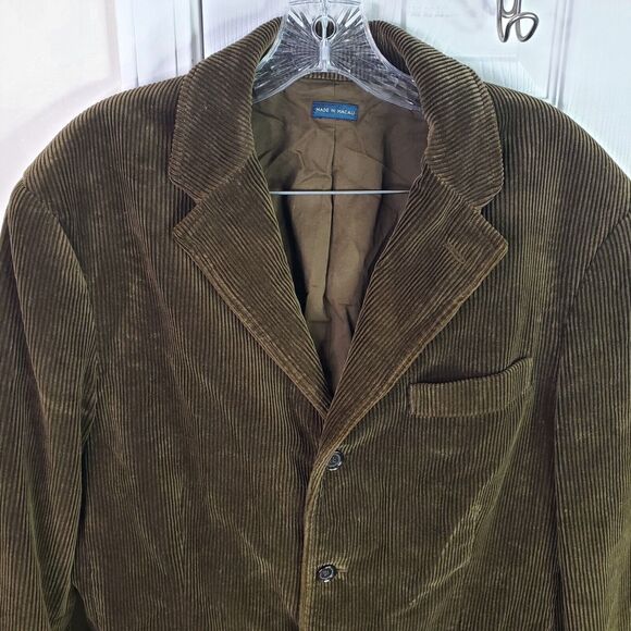 Vintage Polo Ralph Lauren Green 3 Button Corduroy Blazer Jacket Sz Men’s Medium - Picture 2 of 16